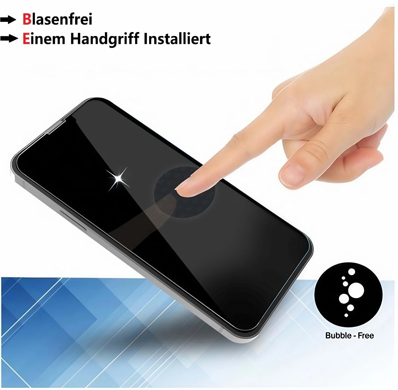 3x Panzerfolie für iPhone 15 14 13 12 Pro Max Echt Schutzglas mit Anbringhilfe