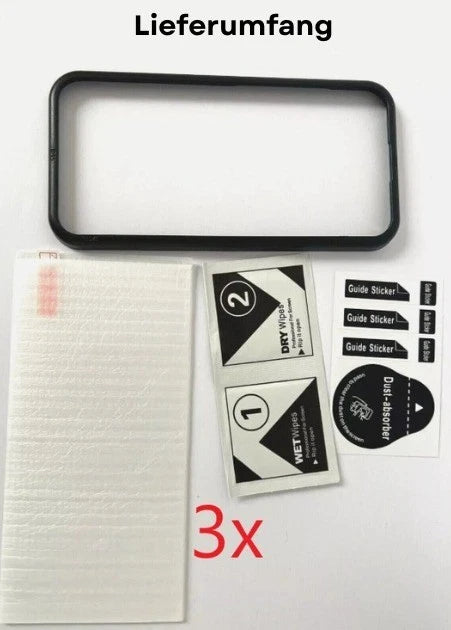 3x Panzerfolie für iPhone 15 14 13 12 Pro Max Echt Schutzglas mit Anbringhilfe
